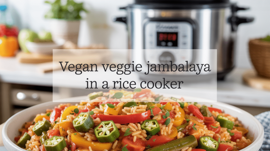 Vegan Veggie Jambalaya in a Rice Cooker - A Comforting, One-Pot Southern-Inspired Meal